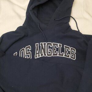Los Angeles Hoodie Navy Gildan Heavy Blend Size 2XL